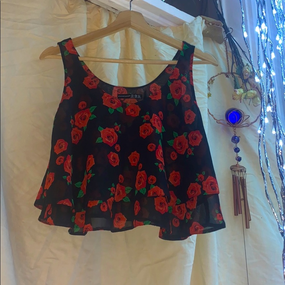*ATMOSPHERE*~ ‘ROSES ARE RED’ TIERED SHEER CAMI